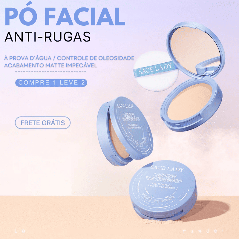 Pó Facial Anti-Rugas e Anti-Oleosidade - SACE LADY [Compre 1 & Leve 2] + Brindes