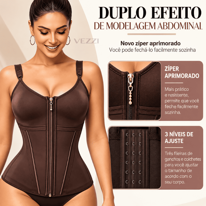 Colete Cinta Modeladora BodyVezzi™ – Modela, Sustenta e Define Suas Curvas + Brindes