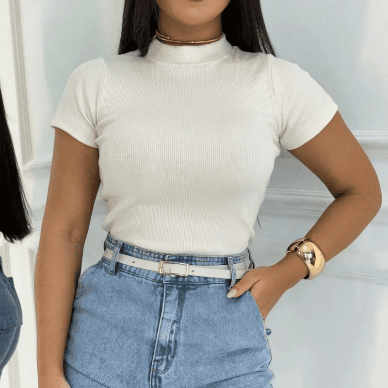 Kit 3 Blusas Femininas Caneladas - Leve Mais e Pague Menos