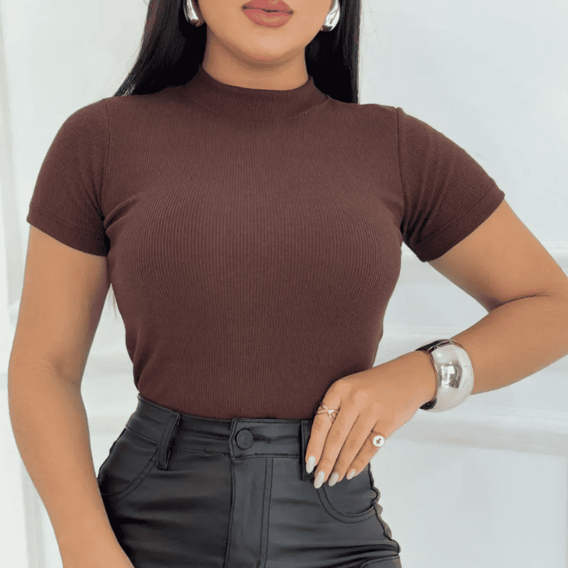 Kit 3 Blusas Femininas Caneladas - Leve Mais e Pague Menos