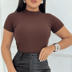 Kit 3 Blusas Femininas Caneladas - Leve Mais e Pague Menos