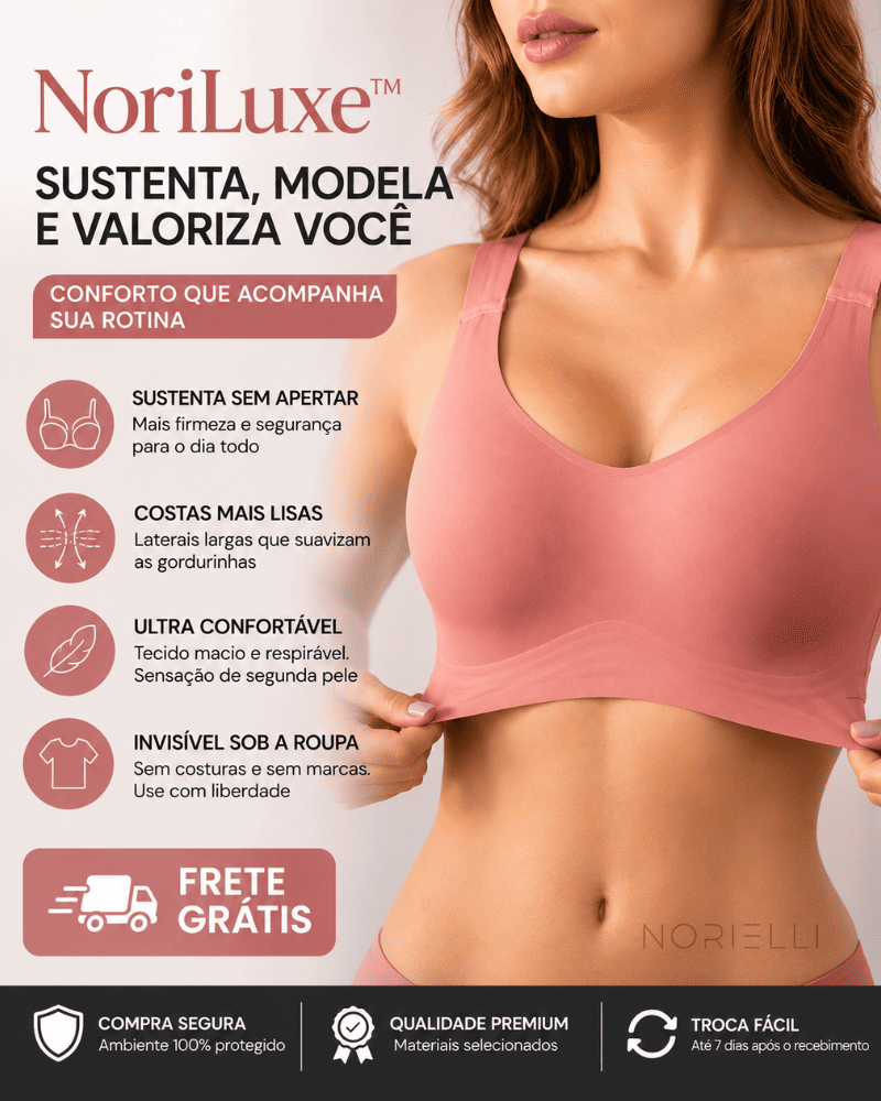 Sutiã Premium Sem Costura NoriLuxe - Alta Sustentação e Conforto